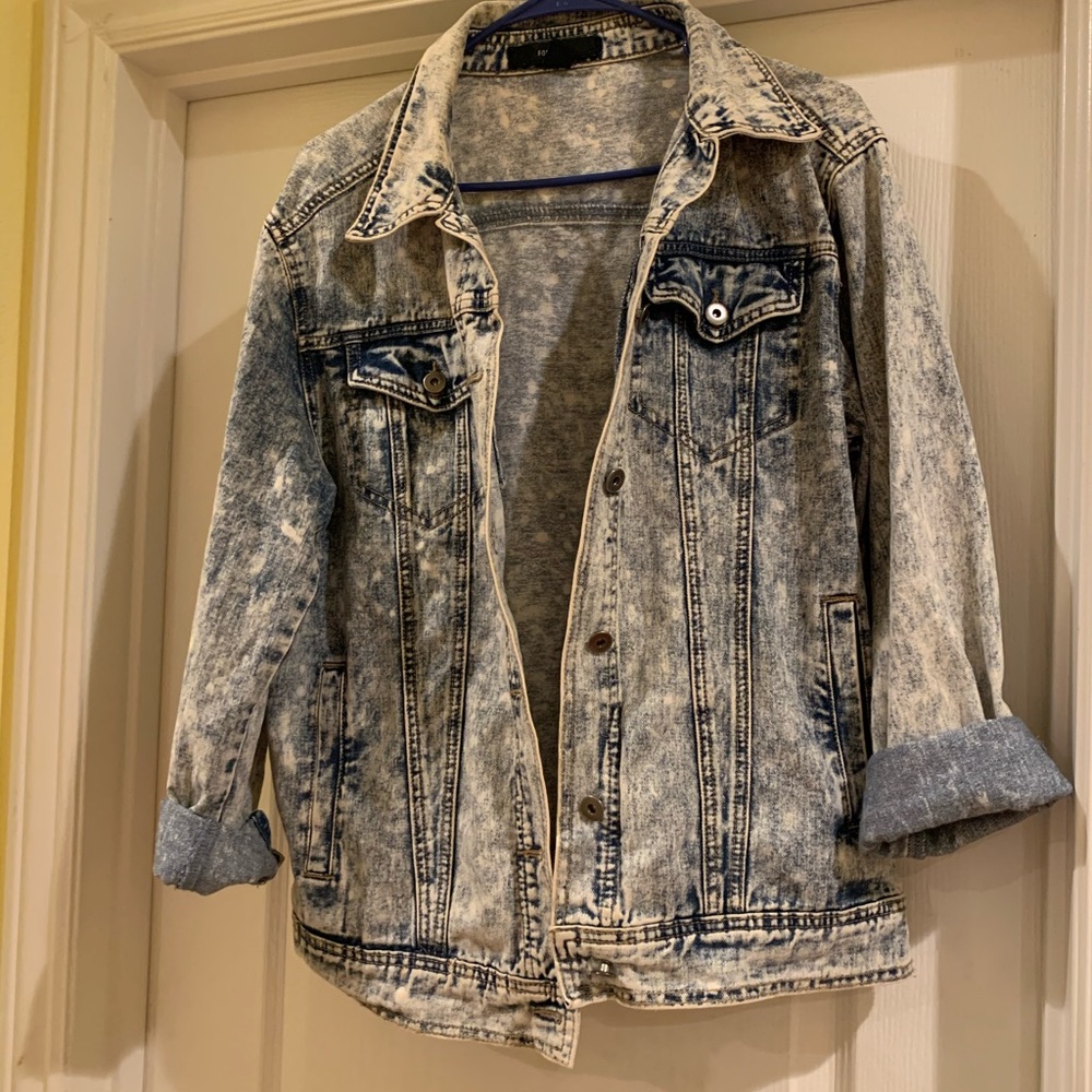 Acid wash jean jacket